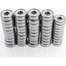 Produkte zur Kraftübertragung, 50-teiliges Lagerset, 40 Stück 606zz + 10 Stück 625zz, 40 Stück F695RS + 10 Stück 625RS, ABEC-5-Kugellager for VORON Mobius 2/3 3D-Drucker-Kugellager(F695rs,Total 50Pcs)