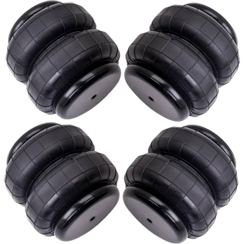 4er-Pack Federtaschen für Luftfederung, 2500 lb Kapazität, 1/2