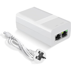 PoE injektorius 48V 15W Gigabit 10/100/1000 Mbps IEEE802.3af maitinimo per Ethernet PoE adapteris, PoE maitinimo injektorius, skirtas IP kameroms / belaidžiams prieigos taškams, WiFi maršrutizatoriams, daiktų internetui