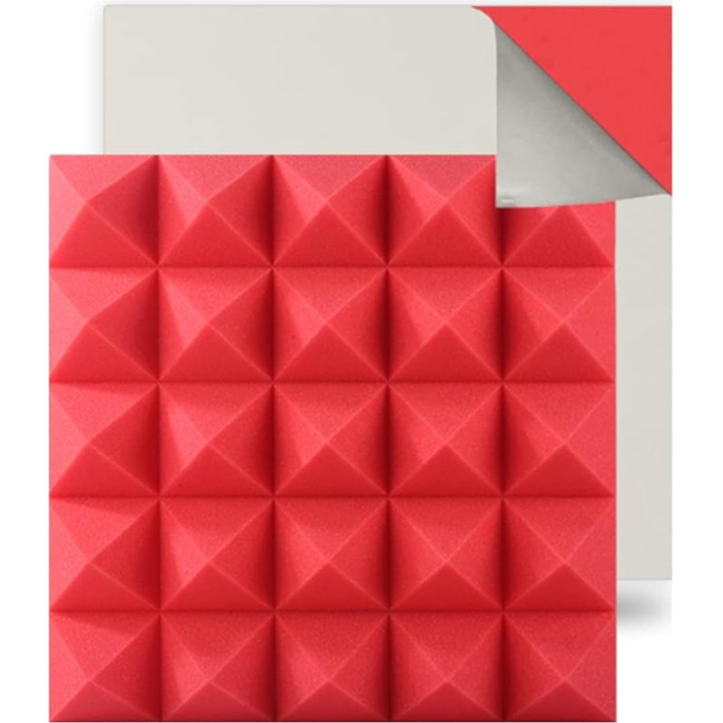 Schallabsorbierende Studioplatten, 10 Packungen 8 cm Dicke Schalldichte Schaumstoffpyramide Für Aufnahmestudio, Home Office, G-50X50X8Cm