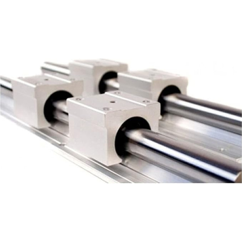 Professionelle 2 Stück SBR16 L 400 mm Linearlagerschienen + 4 Stück SBR16UU Linearbewegungslagerblöcke