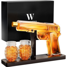 Gifts for Men Dad, Whisky Decanter Set with 2 Glasses, Unique Gift for Father's Day, Husband, Boyfriend, Brother, Anniversary, Birthday, Christmas, Drinking Accessories for Home Bar