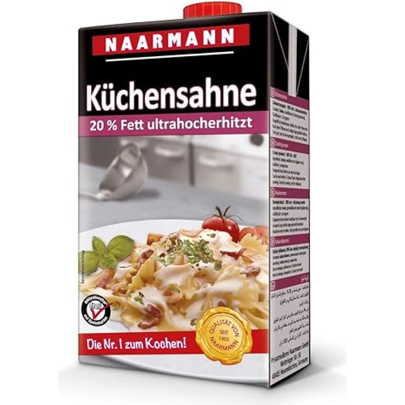 Kitchen Cream 20 Percent Ultra High Heated Screw Cap 1000 g