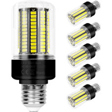 6 vnt. 25 W LED lemputė, lygiavertė 250 W 3146 liumenų E26/E27 pagrindo lubų ventiliatoriaus 85-265 V energijos taupymo šviestuvas 6000 K dienos šviesos lempa 220 V garažo kiemo sandėliui rūsyje ir lauke