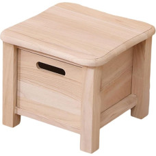 perfk Wooden Storage Stool with Drawer, Craft Decoration, Shoe Changing Stool with Rounded Edges for the Home Door, Wood, 30 cm x 30 cm x 25 cm