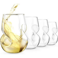 „Final Touch Conundrum“ baltojo vyno taurės – rankomis pūstos stiklinės, 266 ml – 4 vnt. rinkinys