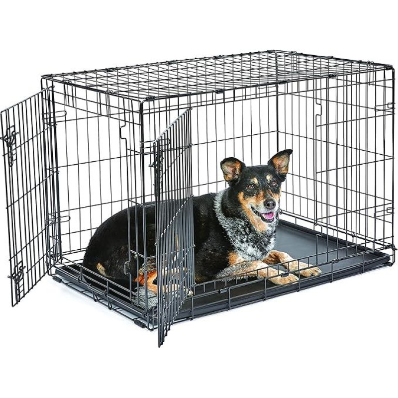 New World Folding Metal Dog Crate