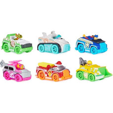 „PAW PATROL“ „True Metal Neon Vehicles“ dovanų rinkinys, 6 vnt. – 6 liejimo būdu pagaminti metaliniai automobiliai masteliu 1:55, stilingas neoninis dizainas, nuo 3 metų