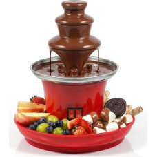 Global Gourmet Chocolate Fountain, Fondue Set, Electric 3 Tier Machine with Melting Pot Base, Party Serving Tray Included, Keep Warm Function