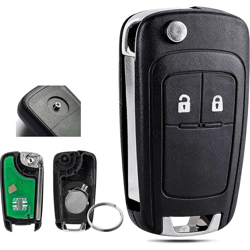 433 MHz 2 Button Car Remote Control Key for Opel Adam Astra J Insignia Cascade Corsa E Opel Mokka Zafira C Key Shell with 46 Chip Battery Reserve Key (No Keyless Go)