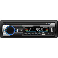 Car Radio Bluetooth 5.0 1 DIN Hands-Free Kit | 4 x 60 W, FM stereo sound, 2 USB, AUX, SD card, MP3 player, remote control, iOS and Android 12 V (no CD)