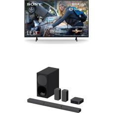 „Sony BRAVIA“ KD-43X75WL LED 4K HDR „Google TV“ HT-S40R 5.1 kanalų garso juosta, juoda