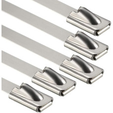 Sourcing Map Stainless Steel Exhaust Sheath Multipurpose Closure Metal Cable Tie