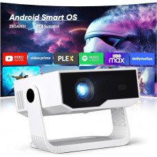 „ZDK 2026“ atnaujintas mini projektorius su integruotomis programėlėmis, „Android 14“, palaiko 4K ir 1080p raišką, trapecijos iškraipymų korekciją, „Wi-Fi“ ir „Bluetooth“; 4K namų kino projektorius, nešiojamas projektorius su 270° pasukamu stovu, suderina
