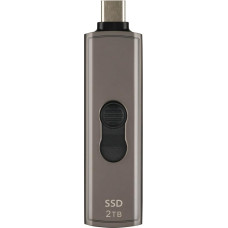 „Transcended“ ESD330C 2 TB USB 10 Gbps, C tipo, tamsiai pilkos spalvos, iki 1 050 MB/s, išorinis SSD | Idealiai tinka 4K vaizdo montavimui ir „iPad Pro“ | Išorinis kietasis diskas, USB 3.2 Gen 2, ištraukiamas jungiklis, skirtas nešiojamiesiems kompiuteria