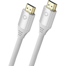 OEHLBACH „Black Magic MKII“ – itin didelės spartos HDMI kabelis, 8K @ 60 Hz, 4K @ 120 Hz, 48 Gbit/s, HDR10+, „Dolby Vision“, eARC, VRR, atitinka HDMI 2.1 standartą – aukščiausios kokybės – 3 metrai, baltos spalvos