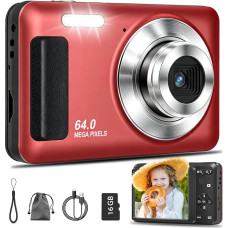 Skaitmeninis fotoaparatas 4K, 64 MP, 2,8 colių IPS ekranas, automatinis fokusavimas