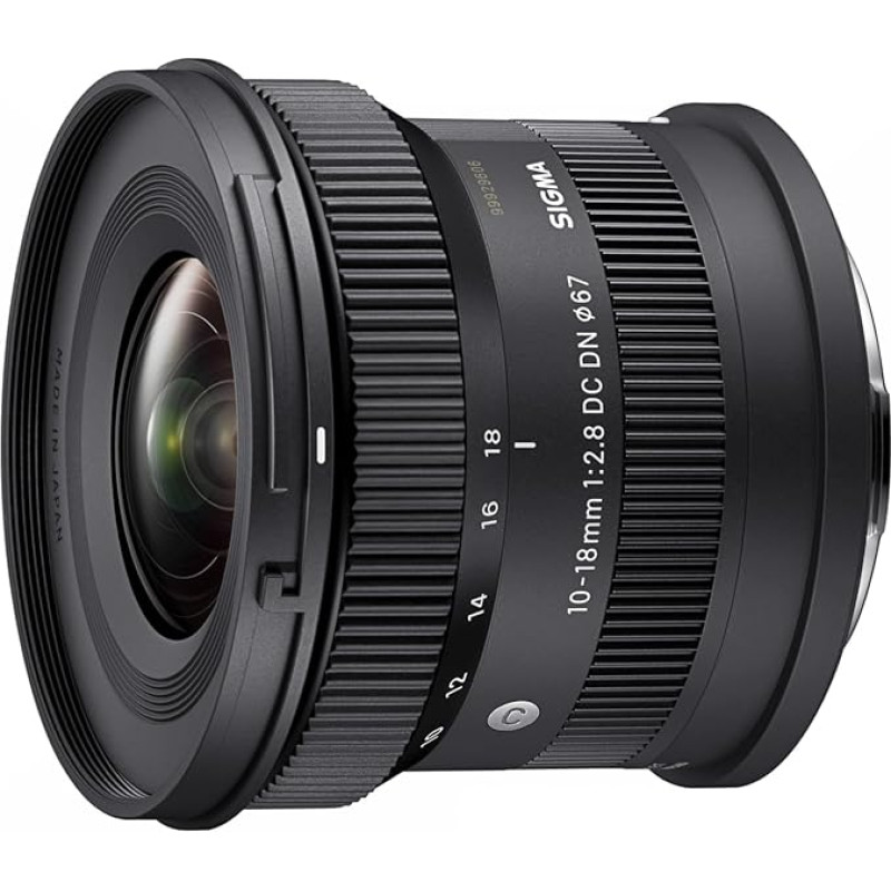 „Sigma 10–18 mm F2.8 DC DN Contemporary“ objektyvas, skirtas „Fuji X-Mount“ jungčiai