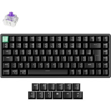 Keychron K2 HE Wireless Gaming Keyboard 75% ISO-FR Layout 2.4GHz/Bluetooth 5.2 RGB Backlit QMK/Via Gateron Dual Rail Nebula Magnetic Switch for Mac/Windows