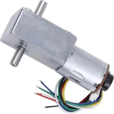 JGY370 DC-Getriebemotor 6 V/12 V/24 V Encoder Schneckengetriebe Metallgetriebe Hohes Drehmoment Doppelwelle(Motor only,40R-12V)