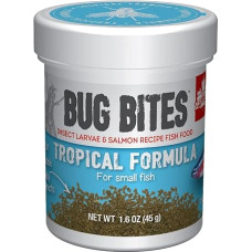 Bug Bites Tropical Micro Granules Fish Food, Insect-Based Food for Small to Medium Tropical Fish with Black Soldier Fly Larvae, Complete Daily Nutrition, 45 g