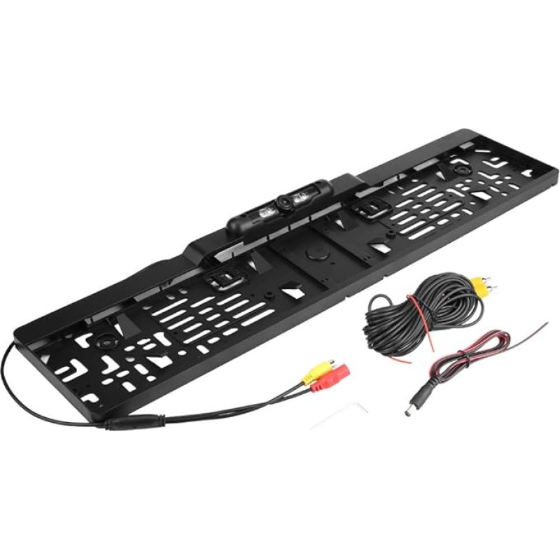 Car License Plate Camera, European License Plate Frame with Rear View Camera, Black[Infrared]