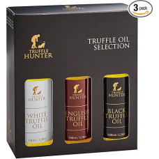 TruffleHunter - Trüffelöl-Set mit englischen, schwarzen und weißen Trüffeln - Natives Olivenöl extra & Kaltgepresstes Rapsöl - 100 ml x 3