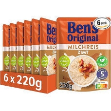 BEN'S ORIGINAL Express Rice Greitai ir lengvai paruošiami ryžiai su cinamonu 6 x 220 g 6 pakuotės