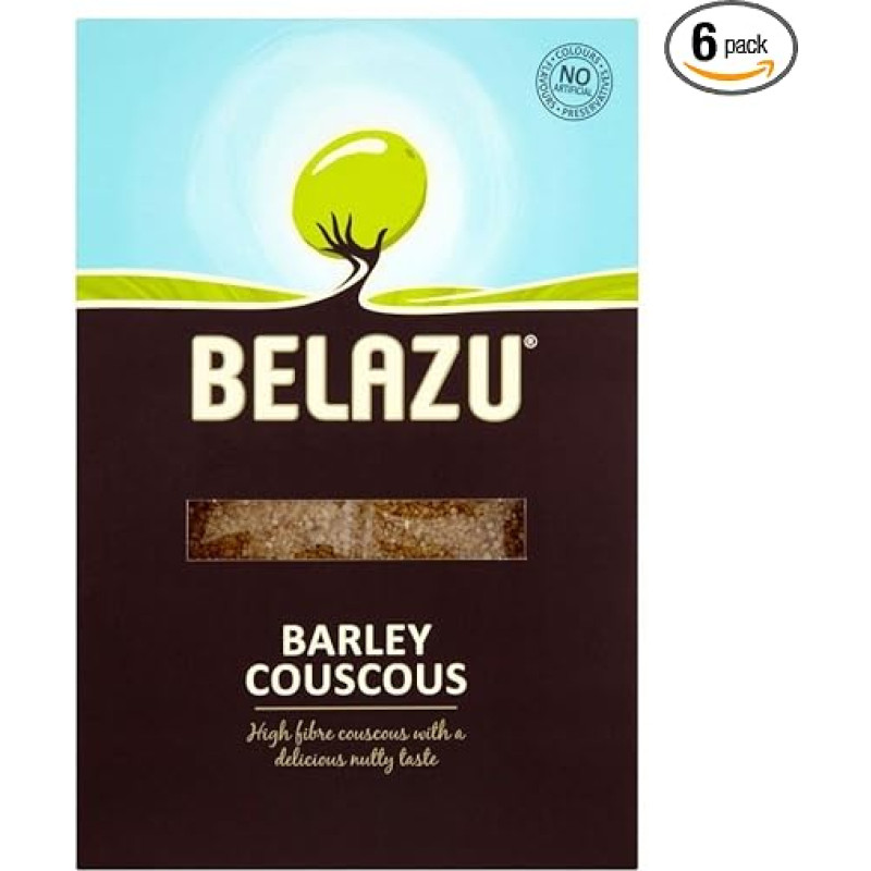 Belazu Traditionelle marokkanische Barley Couscous (500g) - Packung mit 6