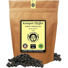 UNCLE SPICE® Juodieji Kampoto pipirai - 120 g Juodieji Kampoto pipirai - Aukščiausios kokybės - saulėje džiovintų pipirų uogos, pipirų grūdeliai, rankomis surinkti malūnui