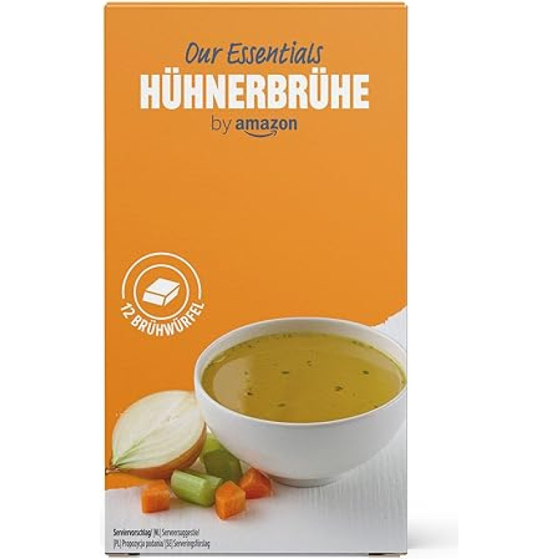 by Amazon Vištienos virimo kubeliai, 12 virimo kubelių, 120g, iš kurių galima pagaminti 6L