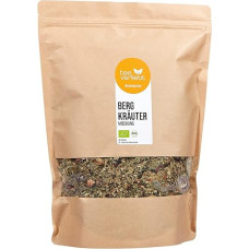 teeverliebt Mountain Herbs Tea Loose Herbal Tea with Blackberry Leaves Organic Tea Blend 1kg