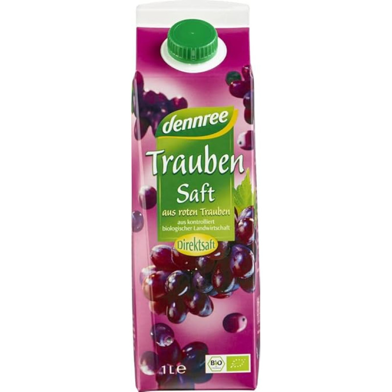 dennree vynuogių sultys (1 l) - ekologiškos