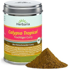 Herbaria Calypso Tropical Curry Organic 85 g M-Tin - Organic Spice Mix, Organic Curry Powder, Organic Curry Mix - for Fruity Indian Curry Dishes with Exquisite Ingredients - in Sustainable Aroma