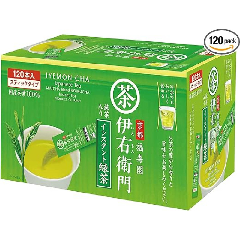 Iemon Instant Green Tea Stick 0,8 g × 120 P (Japan Import)
