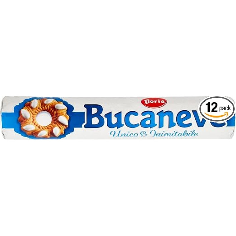 Doria Bucaneve Butter Biscuits with Sugar 200 g Pack of 12