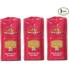 3 x 500 g Set Rice Noodles Thick from Greece Durum Wheat Noodles Durum Wheat Greek Rice Noodles 1.5 kg + Tasting Saachet Olive Oil from Crete a 10 ml