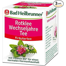Bad Heilbrunner Raudonųjų dobilų menopauzės arbata - vaistažolių arbata filtrų maišeliuose - raudonieji dobilai, melisos, levandos - vitaminas B6 normaliai hormonų pusiausvyrai palaikyti - menopauzės gerovė (3 x 8 filtrų maišeliai)
