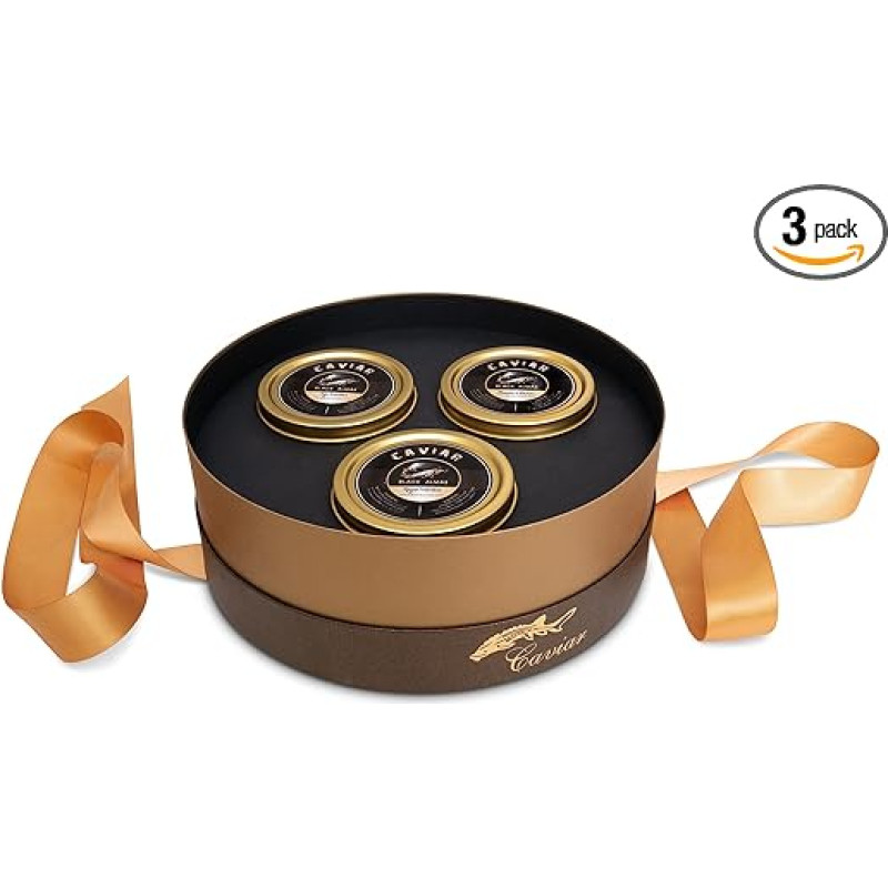 Caviar Top Selection + Royal Selection + Baeri Classic (3 x 30 g) + Trio Cavaare Gift Box 30 g
