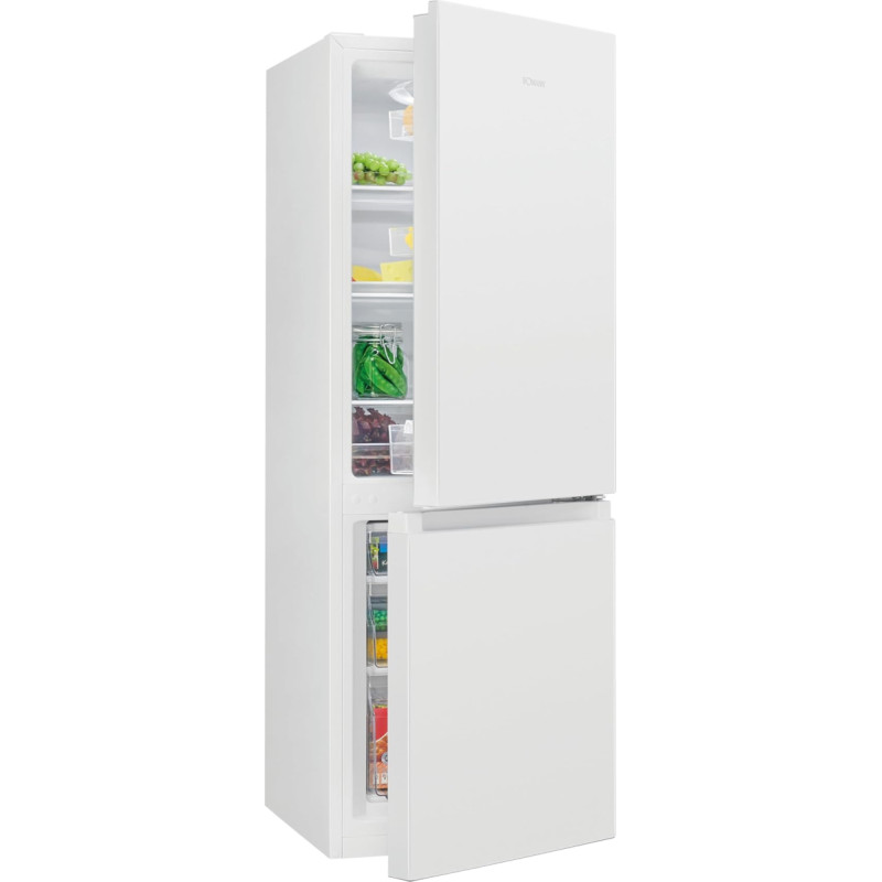 Bomann® Fridge-Freezer KG 320.2, 143 cm High, Fridge-Freezer with 175 Litre Capacity, 3 Shelves and 3 Drawers, Door Stop Replaceable, Quiet Fridge-Freezer 39 dB, White