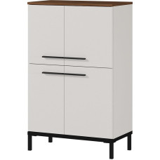 Froschkönig24 Germania GW-Yonkers Chest of Drawers in Cashmere / Walnut Nb. with Four Doors, 60 x 97 x 34 cm (W x H x D)