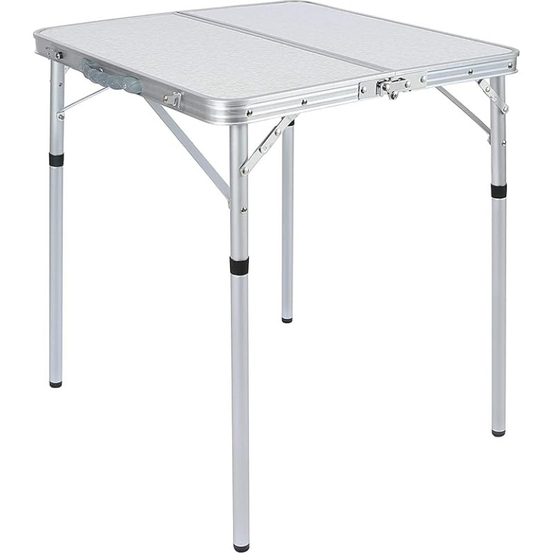 REDCAMP 0,6 m Samll kvadratinis sulankstomas stovyklavimo stalas, nešiojamasis sulankstomas pikniko stalas su reguliuojamu aukščiu paplūdimiui lauke, 2 aukščiai (25/69)