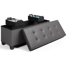 Sandėliavimo Osmanų Benc 43 colių saugojimo suoliukas miegamojo lovos galas Osmanų su saugojimo konteinerių, pilka Osmanų su saugykla gyvenamasis kambarys, suoliukas su saugojimo vietos, Max 300 kg