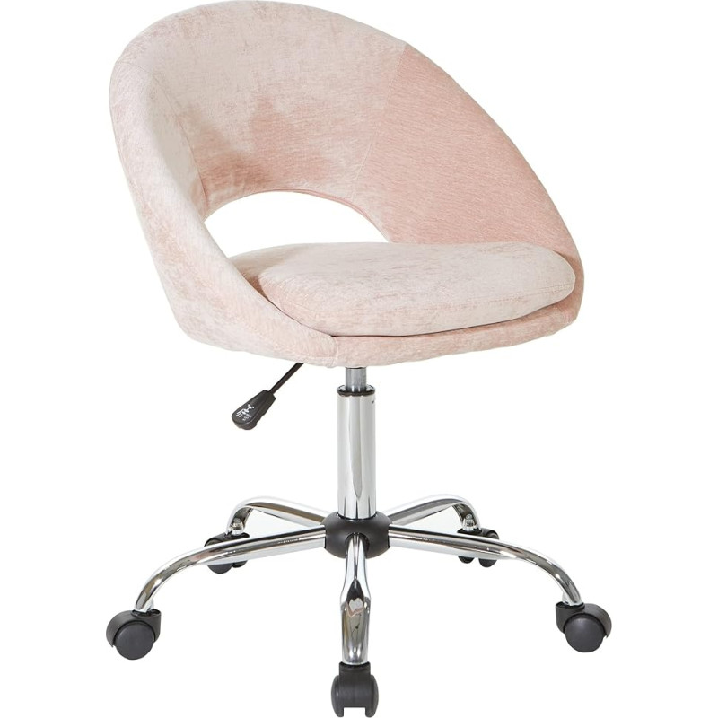 OSP Home Furnishings Milo Office Chair, Blush