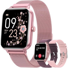 RUXINGX 2024 Women's Smartwatch, 1.83 Inch Watch with Phone Function, 3 Bracelets, Menstrual Cycle, Heart Rate, Sleep Monitor, SpO2 IP68 Sports Watch, Fitness Tracker, Pedometer for iOS, Android, Rose