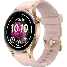 Smartwatch Men Women with Phone Function Fitness Watch 110+ Sports Modes & IP68 1.32 Inch Pedometer Watch for Android iOS Watch with Heart Rate Monitor SpO2 Stress Sleep Monitor Pink