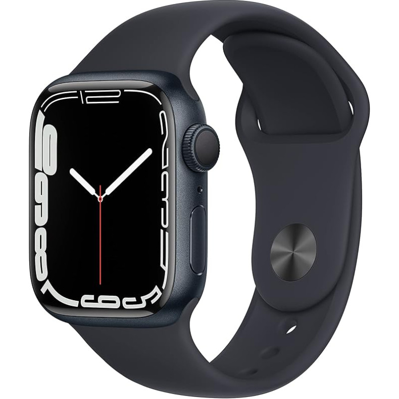 Apple Watch Series 7 (GPS, 41mm) - Midnight Aluminium Case with Midnight Sports Strap (Refurbished)