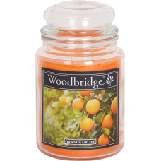 Woodbridge Scented Candle in Glass with Lid | Orange Grove | Scented Candle Orange | Candles Long Burning Time (130 h) | Large Scented Candle | Candles Orange (565 g)