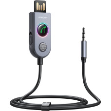 Joyroom Automobilinis belaidis garso USB AUX siųstuvas JR-CB6 pilkas