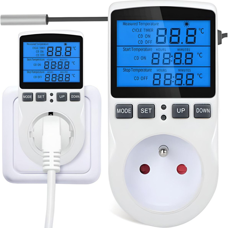 Retoo Skaitmeninis termostato temperatūros reguliatorius su zondu 40-120C LED